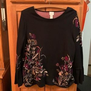 Size 2 (L) Chico’s Decorative Top